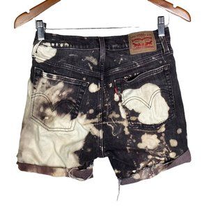 levis wedgie acid wash shorts brown women’s size 28 high rise